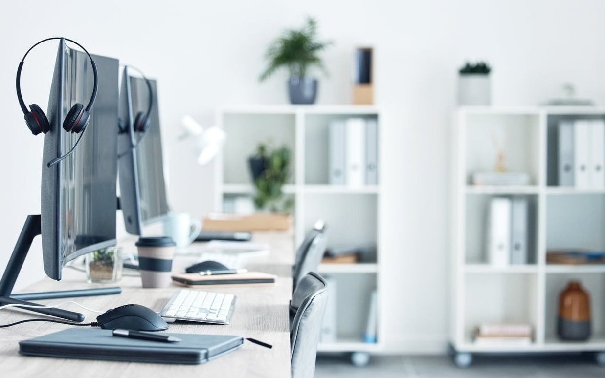 dual monitor desk programming