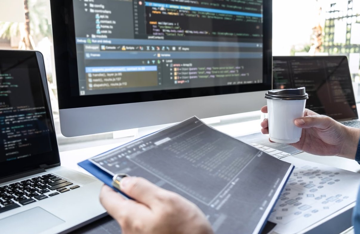 dual monitor desk programming